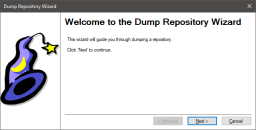 Dump Repository Wizard